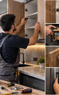 تعمیرات ساخت نصب کابینت کمد درب سقف