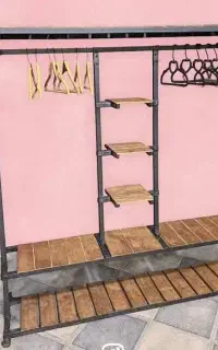 داریز رخت اویز وسط طبقه رگال دار قفسه سر پیشخوان