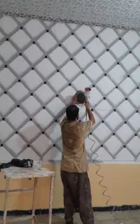 رنگ آمیزی ساختمان طرح کاغذ دیواری و سه بعدی