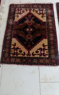 چهارعدد فرش دستبافت پشتی طرح قاسم ابادی