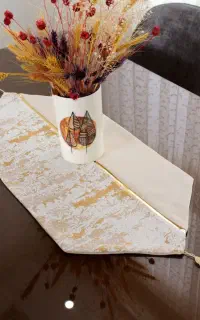 رومیزی سه تکه پتینه نوار کار ترک