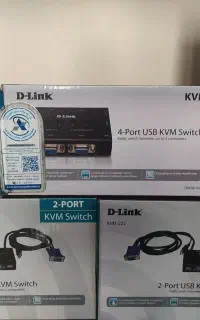 فروش 3 دستگاه سوئیچ kvm برند D-Link پورت ۴ و پورت۲