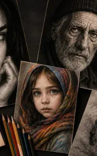 آموزش سیاه‌قلم و مدادرنگی از پایه تا حرفه‌ای