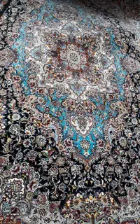 فرش بیضی سایز یک‌ونیم متر سالاری مرینوس ۱۰۰۰