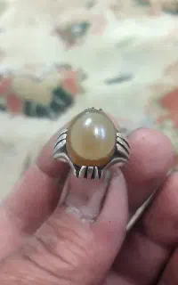 انگشتر باباقوری نقره دوپوست