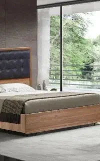 تخت دونفره لمسه دار پارچه ای مدلvida*با تشک طبی