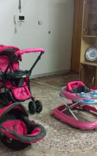 وسایل کودک  کالسکه و کرییر و روروئک  فقط ۱۰ تومن
