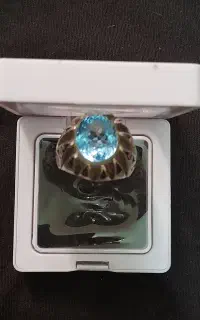انگشتر نقره نگین جواهر