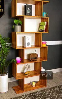 کتابخانه مدل امبر گالری چوب کرمی