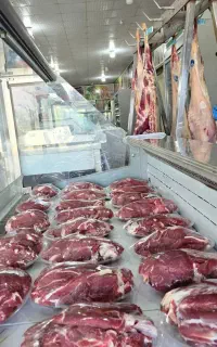 عرضه گوشت تنظیم بازار درفروشگاه رفاه شعبه پارس جم