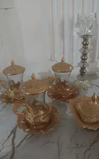 استکان و قندون طلایی