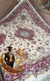 فرش جفت۶متر کریمی۳۰رج‌آذرشهر (اقساط‌بدون‌بهره)