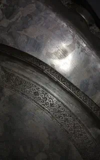 سینی مسی قدیمی و منقل