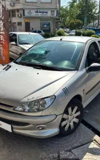 پژو 206 نقره ای مدل 86 بیرنگ