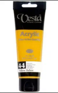 رنگ اکریلیک Yellow Ochre وستا 75میل کد 44