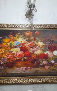 تابلو مخمل گل برجسته طرح تابلو فرش شیک و نو نو