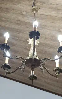 لوستر و دیوار کوب برنز قدیمی