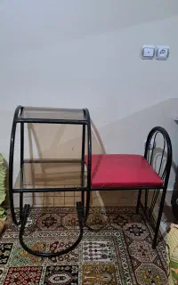 میزتلفن فلزی همراه با نشیمن