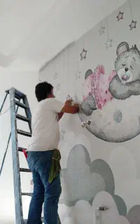 نصب کاغذدیواری پوسترسه بعدی،