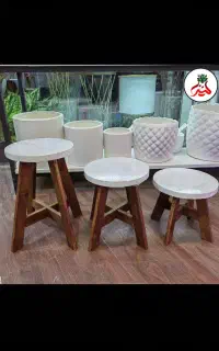 پایه گلدان چوبی