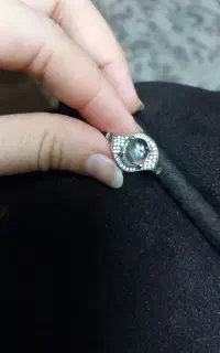 انگشتر نقره  سنگین عیار ۹۲۵ نو زیبا بانگین دور نجف