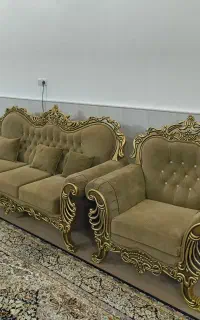 مبل 7نفره با میز عسلی تمام چوب
