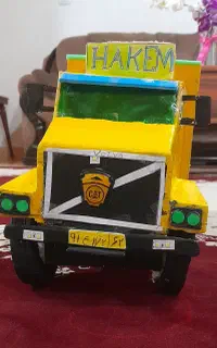 ماکت کامیون چوبی