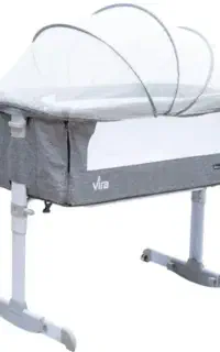 تخت وگهواره نوزاد کنارمادر به رنگ طوسی