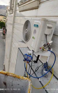 نصب سرویس کولرگازی آبی برقکار هوشمندسازی لاین نوری