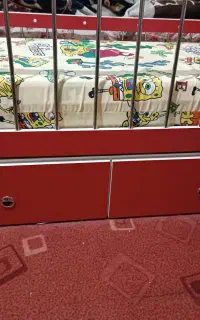 تخت کودک گهوارهای و کشو دار شیک همراه تشک