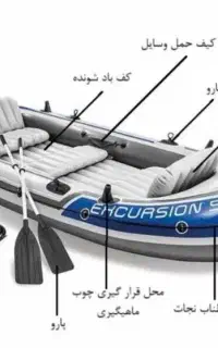 قایق اکسکروشن ۵ وسایبان،موتور برقی قایقهای اینتکس