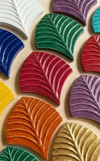 کاشی سرامیک دست ساز مدل نخلی برجسته