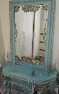 میز آینه نقاشی شده کار دست