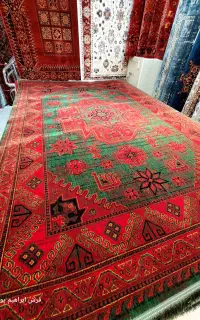 قرمز دانه اناری  پسته ای تمام ابریشم ابراهیم پور