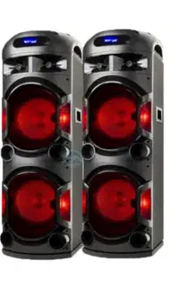 اسپیکر باند برقی دو قلو باغ ایستاده کنار تلویزیون
