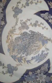 بشقاب سرمی قدیمی میوه خوریی