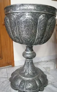 سنگاب قلمزنی شده جنس مس سفید شده