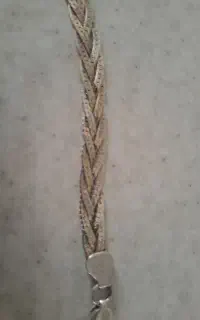 دستبند نقره حصیری ایتالیایی