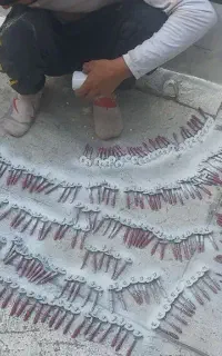 پیچ ورولپلاک سنگ. نماشویی. دیوار.نظافت