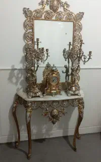 آینه شمعدان طرح برنز