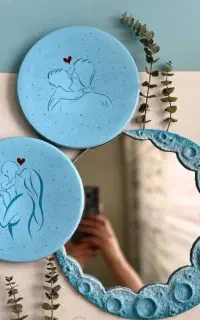 دیوارکوب سفالی و ظروف پذیرایی و دکوری سفالی