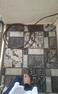 گلیم فرش پله اندازه ی حدودی ۱۲یا۱۴متر