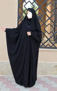 چادر عربی جنس حریر اسود اعلا تک و عمده