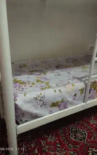 تخت دو طبقه جنس خوب نو ، تمیز  ، رنگ بنفش