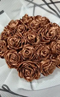 دسته گل رز ساتن دست‌ساز