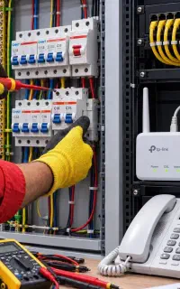 برقکاری رفع اتصالی برق / خرابی تلفن ADSL و سانترال