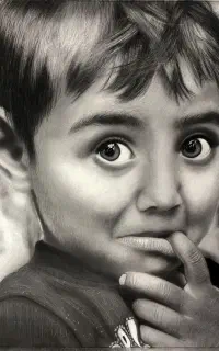 طراحی چهره سیاه‌قلم