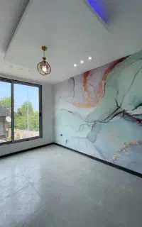 نقاشی ساختمان و طرح کاغذ دیواری