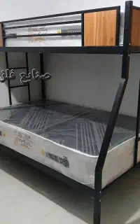 تخت خواب یکنفره ۱۲۰(صنایع فلزی نوری) تشک نیلوفر