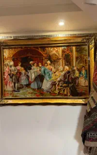 تابلوفرش فرانسوی تولد ابریشم در حراج انبارفرش